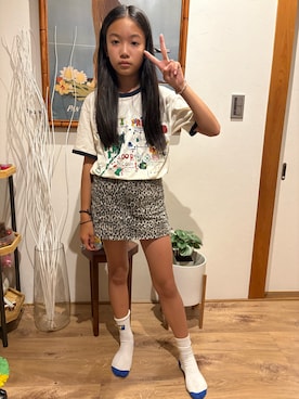 「ZARA KIDSのアイテム」を使った、miperoさん（キッズ・147cm）の夏コーディネート