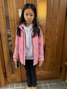 「patagonia（パタゴニア）のアイテム」を使った、miperoさん（キッズ・140cm）の冬コーディネート
