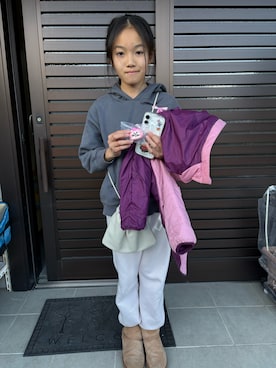 「patagonia（パタゴニア）のアイテム」を使った、miperoさん（キッズ・140cm）の冬コーディネート