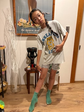 「ZARA KIDSのアイテム」を使った、miperoさん（キッズ・147cm）の夏コーディネート