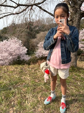 「ZARA KIDSのアイテム」を使った、miperoさん（キッズ・147cm）の春コーディネート