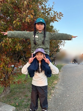 「アイテム（キャップ）」を使った、miperoさん（キッズ・140cm・10代）の冬コーディネート