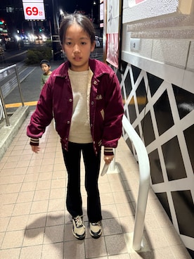 「アイテム（パンツ）」を使った、miperoさん（キッズ・140cm）の冬コーディネート