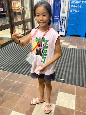 「アイテム（シューズ）」を使った、miperoさん（キッズ・140cm）の夏コーディネート