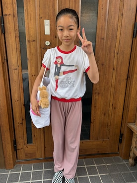 「VANS（バンズ）のアイテム（シューズ）」を使った、miperoさん（キッズ・147cm）の春コーディネート