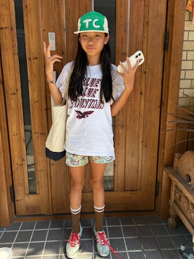 「アイテム（その他パンツ）」を使った、miperoさん（キッズ・147cm・10代）の夏コーディネート