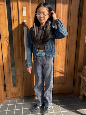 「Levi's（リーバイス）のアイテム（ジャケット/アウター）」を使った、miperoさん（キッズ・147cm）の春コーディネート