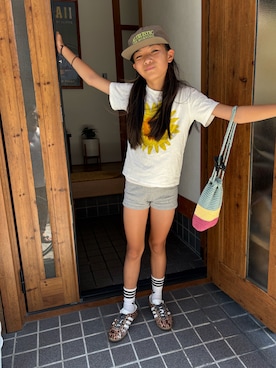 「Handmade（ハンドメイド）のアイテム」を使った、miperoさん（キッズ・147cm）の夏コーディネート