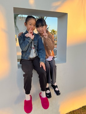 「アイテム（トップス）」を使った、miperoさん（キッズ・140cm）の秋コーディネート