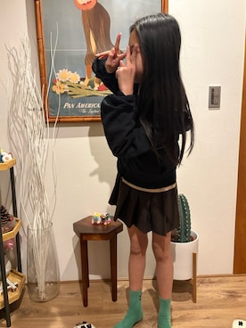 「ZARA KIDSのアイテム」を使った、miperoさん（キッズ・147cm）の春コーディネート