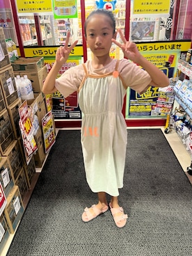 「アイテム（ワンピース/ドレス）」を使った、miperoさん（キッズ・140cm）の秋コーディネート