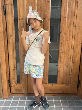「アイテム（帽子）」を使った、miperoさん（キッズ・140cm・10代）の秋コーディネート