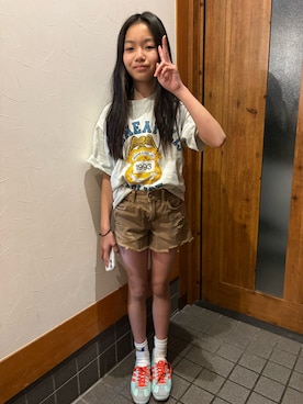 「ZARA KIDSのアイテム」を使った、miperoさん（キッズ・147cm）の春コーディネート