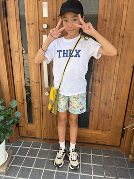 「アイテム（パンツ）」を使った、miperoさん（キッズ・140cm）の夏コーディネート