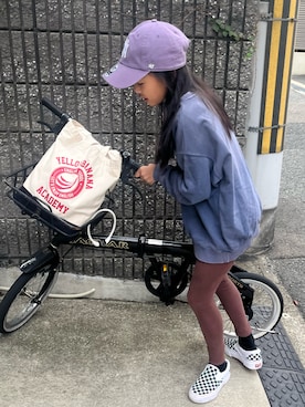 「アイテム（レギンス/スパッツ）」を使った、miperoさん（キッズ・140cm）の秋コーディネート
