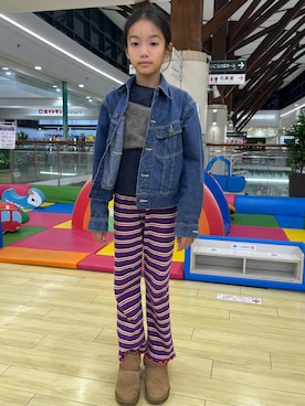 「アイテム（ブーツ）」を使った、miperoさん（キッズ・140cm）の秋コーディネート