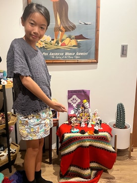 「アイテム（トップス）」を使った、miperoさん（キッズ・140cm）の秋コーディネート