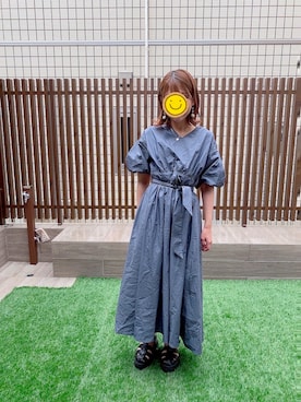「GUコーデ」｜「アイテム（ワンピース）」を使った、alisaさん（レディース・157cm）の春コーディネート