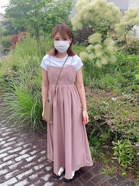 「earth music&ecology（アースミュージックアンドエコロジー）のアイテム」を使った、alisaさん（レディース・157cm）の夏コーディネート