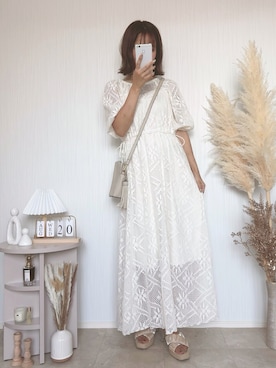 「アイテム（ワンピース）」を使った、kotori ¨̮さん（レディース・157cm）の夏コーディネート