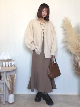 「apres jour clair（アプレジュールクレア）のアイテム」を使った、kotori ¨̮さん（レディース・157cm）の春コーディネート