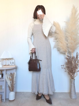 「アイテム（ワンピース）」を使った、kotori ¨̮さん（レディース・157cm）の冬コーディネート