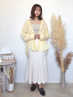 「EVOL（イーボル）のアイテム」を使った、kotori ¨̮さん（レディース・157cm）の春コーディネート