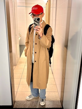 「アイテム（トレンチコート）」を使った、ゆうじさん（メンズ・170cm）の秋コーディネート