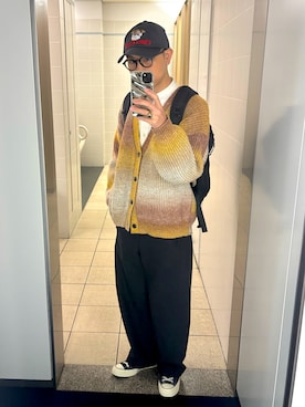 「アイテム（カーディガン/ボレロ）」を使った、ゆうじさん（メンズ・170cm）の秋コーディネート