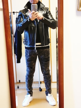 「Buffalo Bobs（バッファローボブズ）のアイテム（パンツ）」を使った、TAOsanさん（メンズ・172cm）の冬コーディネート