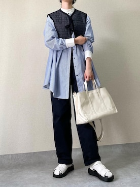 「and R（アンドアール）のアイテム（トップス）」を使った、𝙰 𝚈 𝚄 𝙼 𝙸さん（レディース・164cm）の春コーディネート