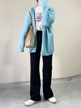 「BASE（ベース）のアイテム」を使った、𝙰 𝚈 𝚄 𝙼 𝙸さん（レディース・164cm）の冬コーディネート