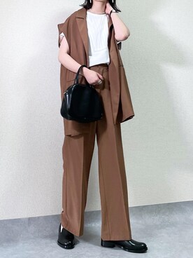 「libenis（リベンス）のアイテム」を使った、𝙰 𝚈 𝚄 𝙼 𝙸さん（レディース・164cm）の夏コーディネート