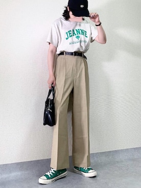 「Scye（サイ）のアイテム（帽子）」を使った、𝙰 𝚈 𝚄 𝙼 𝙸さん（レディース・164cm）の夏コーディネート