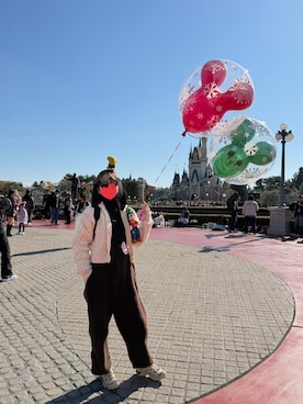 「アイテム（オールインワン・サロペット）」を使った、chicoさん（レディース・158cm）の秋コーディネート