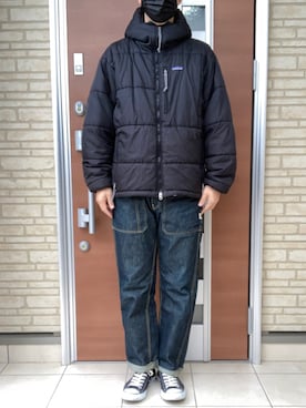 「パタゴニア」｜「アイテム（ダウンジャケット/コート）」を使った、metsan1986さん（メンズ・177cm）の冬コーディネート