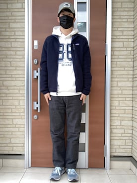 「NEWBALANCE」｜「アイテム（ブルゾン）」を使った、metsan1986さん（メンズ・177cm）の冬コーディネート