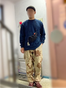 「アイテム（帽子）」を使った、ボルさん（メンズ・172cm・40代）の春コーディネート
