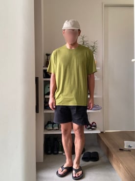 「OOFOS（ウーフォス）のアイテム」を使った、ボルさん（メンズ・172cm）の夏コーディネート