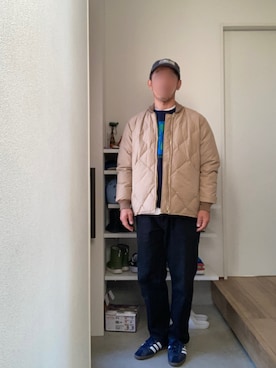 「アイテム（帽子、グレー系）」を使った、ボルさん（メンズ・172cm）の冬コーディネート