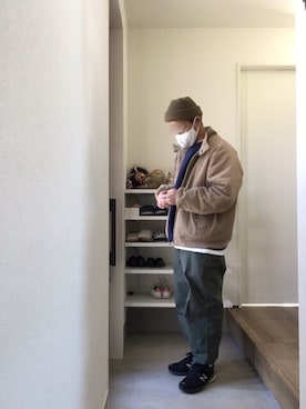 「アイテム（ブルゾン）」を使った、ボルさん（メンズ・172cm・40代）の冬コーディネート
