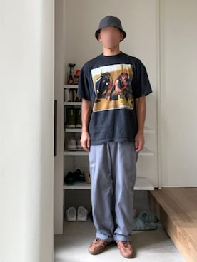 「アイテム（ハット）」を使った、ボルさん（メンズ・172cm）の秋コーディネート