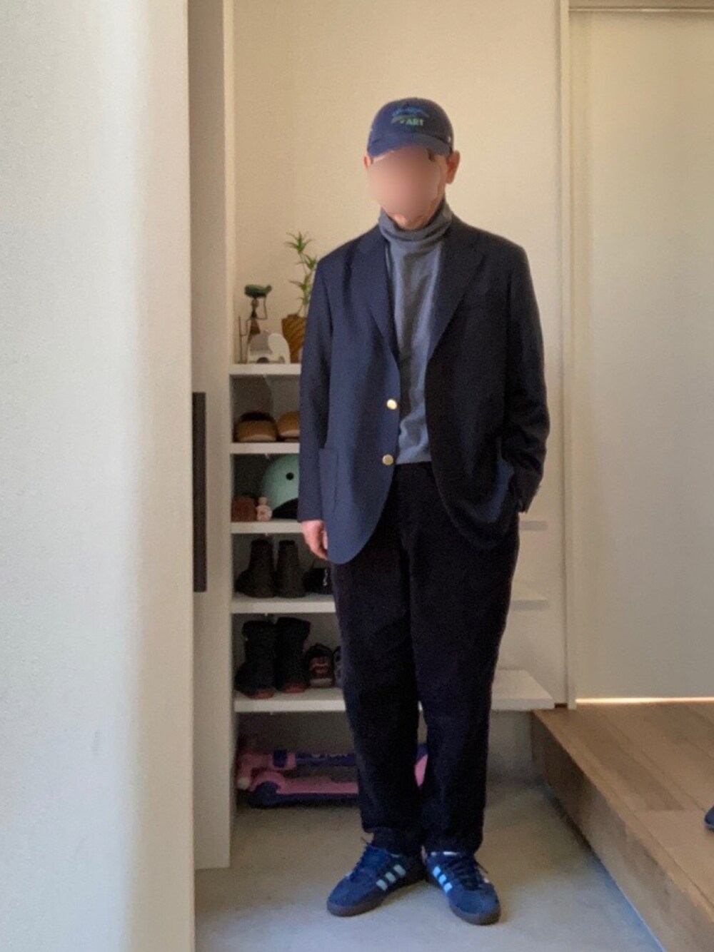 ボル｜ネイビーブレザー豪徳寺のジャケット/アウターを使った