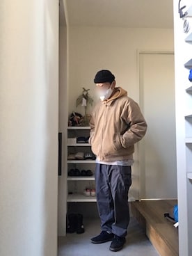 「アイテム（ブルゾン）」を使った、ボルさん（メンズ・172cm・40代）の冬コーディネート