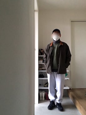 「Railroad Sock（レイルロードソック）のアイテム」を使った、ボルさん（メンズ・172cm）の冬コーディネート