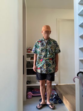 「AS Colour（アズカラー）のアイテム」を使った、ボルさん（メンズ・172cm）の夏コーディネート