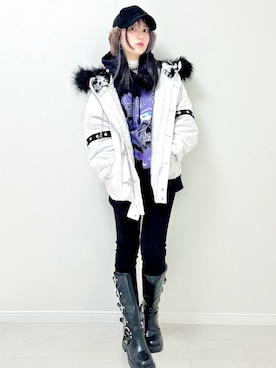 「アイテム（チョーカー）」を使った、channieさん（レディース・162cm）の秋コーディネート