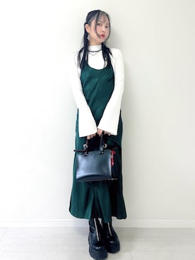 「アイテム（チョーカー）」を使った、channieさん（レディース・162cm）の冬コーディネート