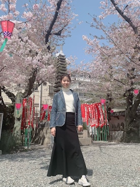 「MORGAN（モルガン）のアイテム」を使った、channieさん（レディース・162cm）の春コーディネート