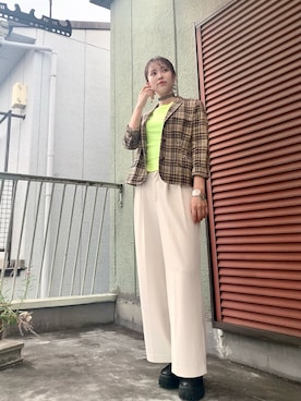 「theory（セオリー）のアイテム（ジャケット/アウター）」を使った、channieさん（レディース・162cm）の春コーディネート